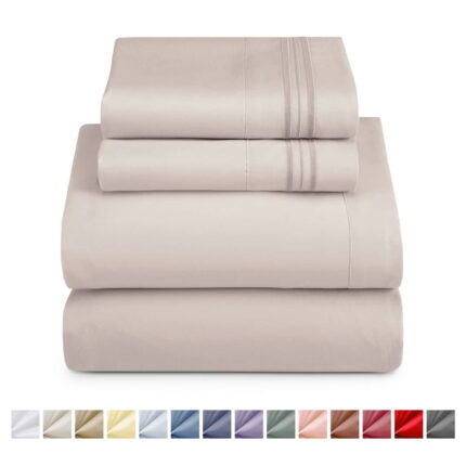 Sheet Sets, 1800 Series Deep Pocket 4 Piece, Luxury Soft Microfiber Bed Sheet Sets, Linen